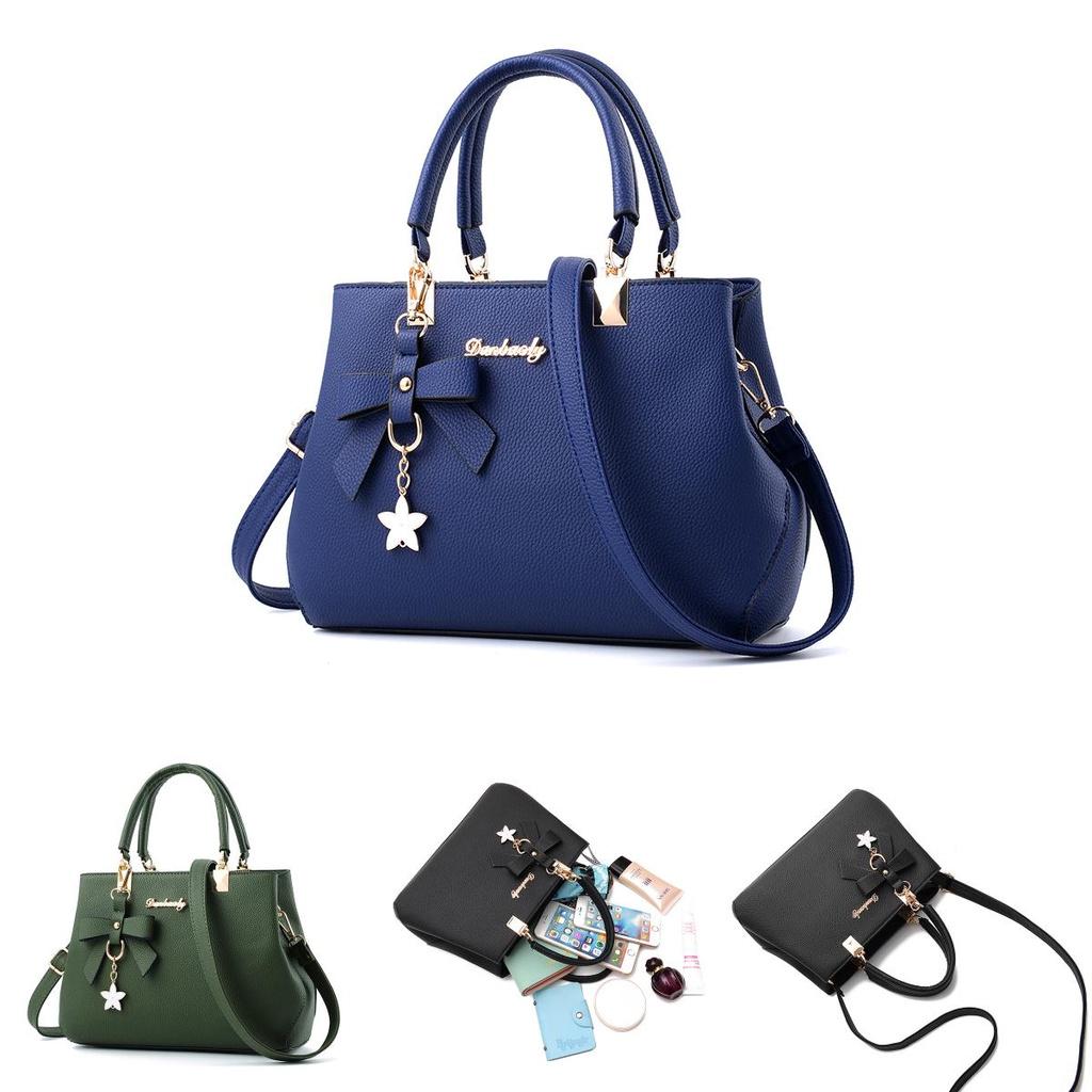 Women's Designer Faux Leather Shoulder Tote Bag Large Capacity And Bow Decoration For Fashionable Women