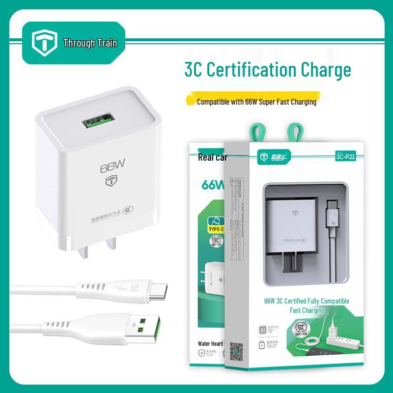 66W Super Fast Type-C Charger Set for Android, Apple, Huawei