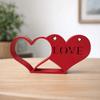 Art Craft Valentine Day Decorations Heart to Heart LOVE Ornaments Red Love Knot Ornament  Table