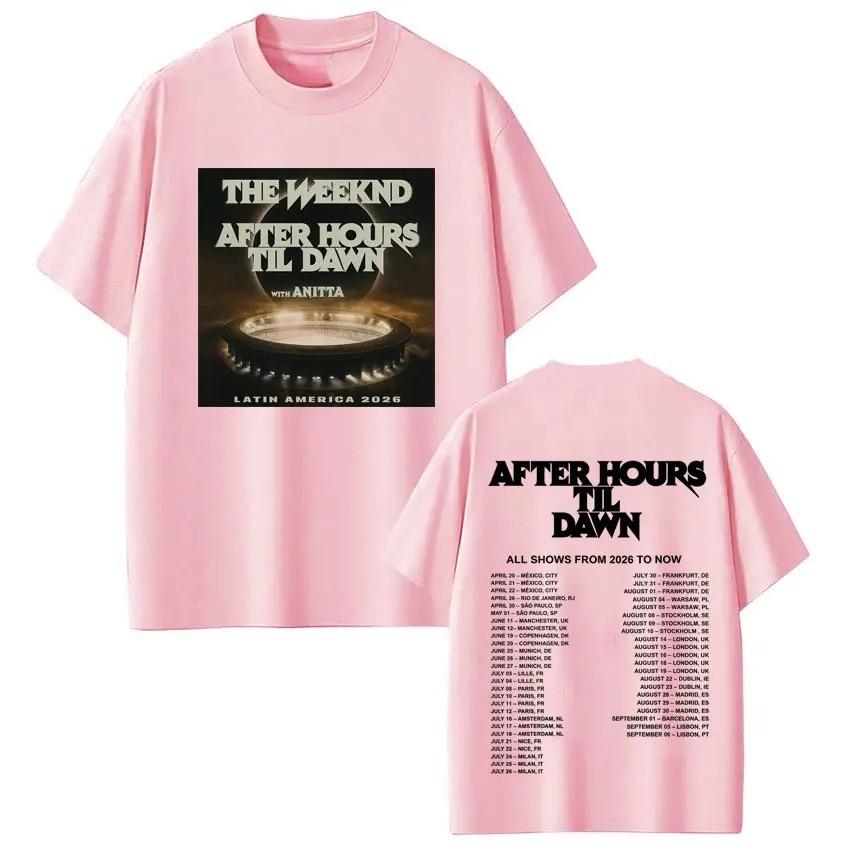 Shortsleeved Casual Cotton Loose T Shirts The Weeknd After Hours Til Dawn Tour 2026 Merch Tshirts Unisex Women Fashion Tshirts