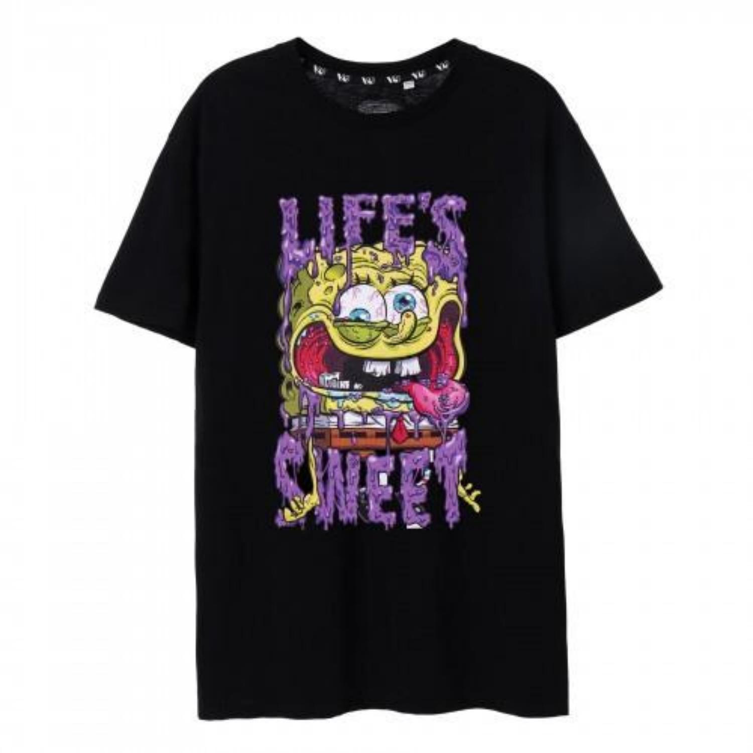 SpongeBob SquarePants Mens LifeÂ´s Sweet T-Shirt S чёрный