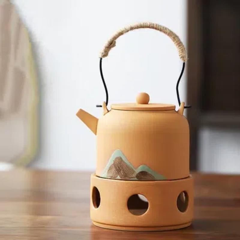 

Японский керамический чайник-грелка – нагревательная свеча для чая и набор для заваривания чая кунг-фу или ароматерапии Set C