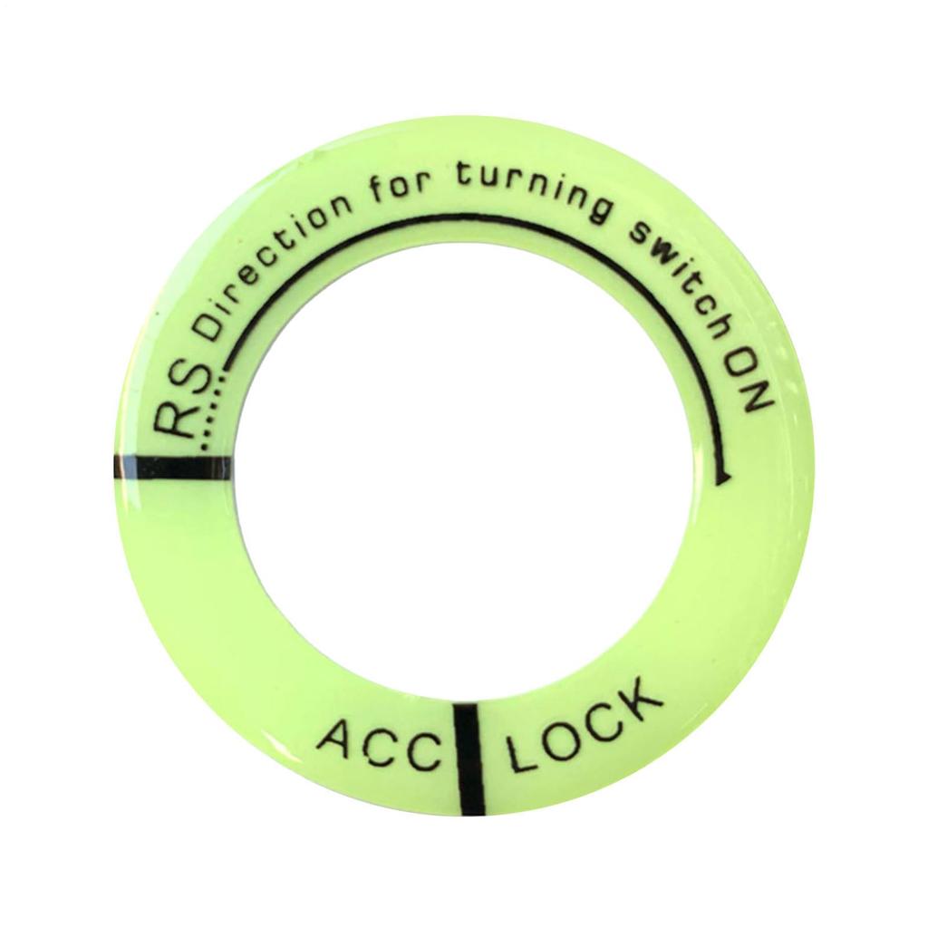 Gerinkoken Key Cylinder Sticker Bright Ignition Key Ring Luminous Ignition Switch Cover Sticker Dark