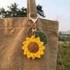 With Rope Crochet Sunflower Pendant Fabric Bag Lanyard Charm Cute Knitted Keychain  Daily