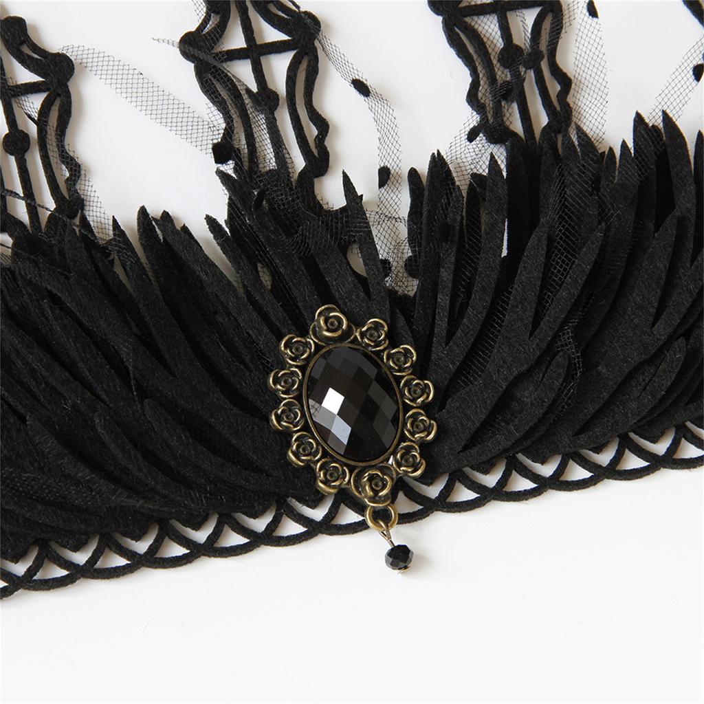 Goth Headband Witch Crown Headpiece Goth Crown Black Queen Crown Gothic Crown Black Queen Tiaras baroque Crown