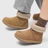 Korean version autumn and winter fluff short tube couple snow boots 22715-11715 apricot, brown, yellow-J