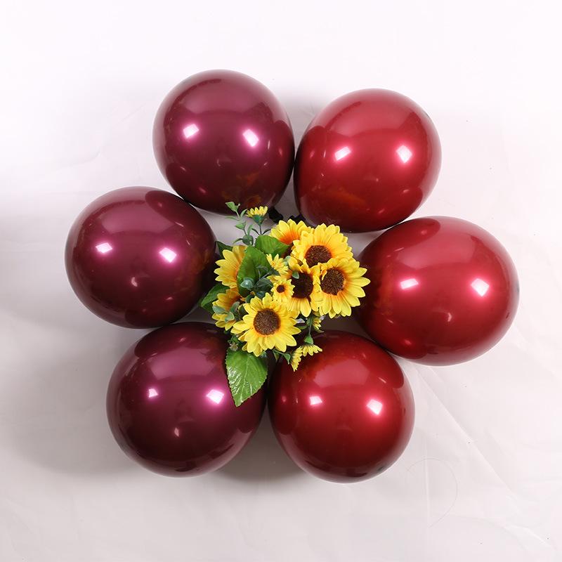 Cherry Red Double Layer Latex Balloons for Weddings and Festivals