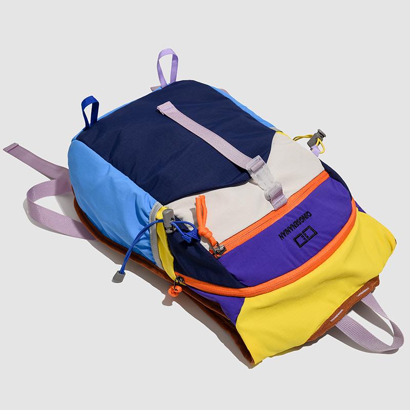 Color Block Outdoor Backpack with Multiple Pockets Lightweight Hiking and Travel Bag for Men and Women