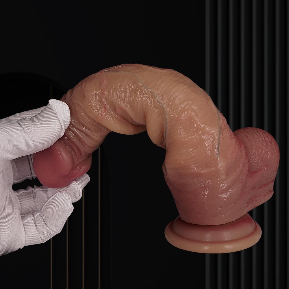 8,5 tommer realistisk penis for kvinner glidende forhud Dildo sugekopp Dildoer Kvinnelig Onanist Stor Pikk Voksen Analsex leketøy Butikk