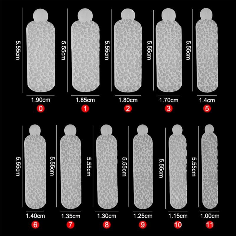 60Pcs 3D Silicone Double Nail Forms Mould Sticker Set for Nail Extension Quick Building Double Nail Forms Mould