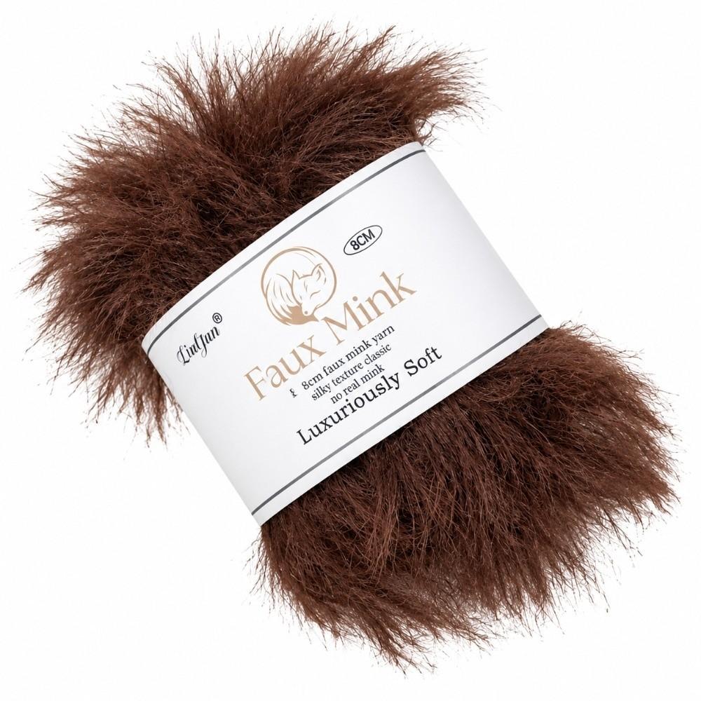 50g Hand-Mixed Faux Fur Yarn 8cm Long Woolen Yarn Mink Yarn  Handmade Sweater Shawl Scarf Woven Hat