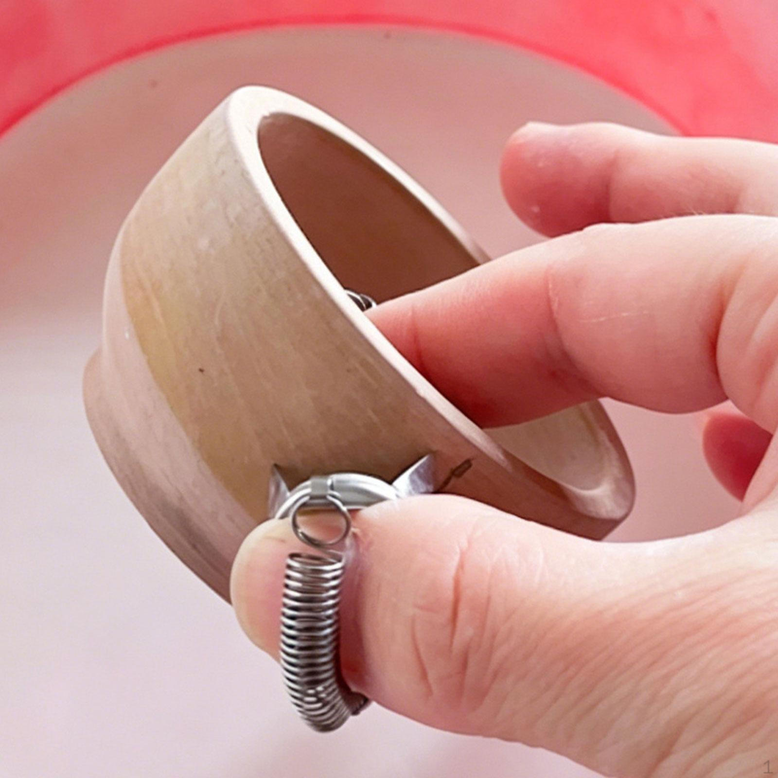 

2Pcs Pottery Clay Glaze Clamps Tool Portable Sturdy DIY for Teacups Ergonomics Fingertip