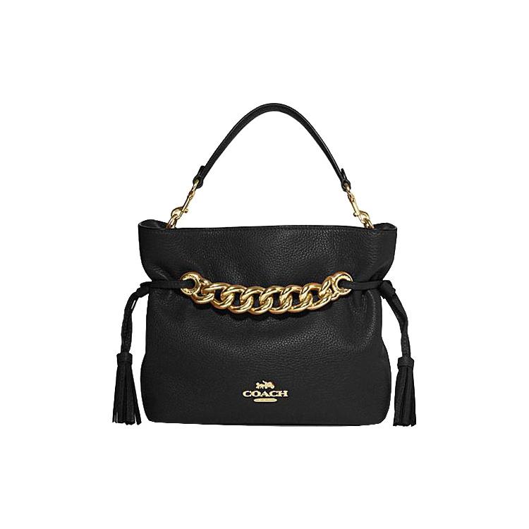 New COACH Andy Cow Leather Handbag, Shoulder Bag, Crossbody Bag Medium Size Women's Black CE555-IMBLK