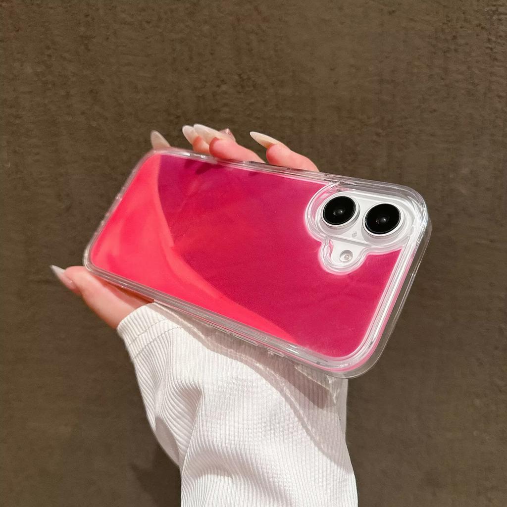 Apple 17 mobile phone case for 17PROMAX luminous mobile phone case Quicksand liquid foreign trade explosion 16PRO gradual change