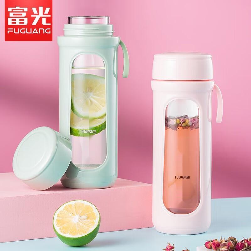 FUGUANG ClearSpeak 400ml Insulated Portable Glass Cup