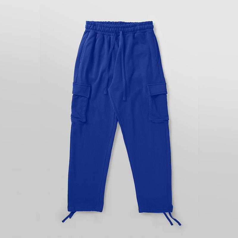 Men's New Multi-pocket Overalls European and American Men's Sweatpants Casual Drawstring Straight Trousers