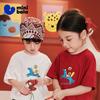 Mini Balabala Cotton Breathable Parent-Child Short Sleeve T-Shirt
