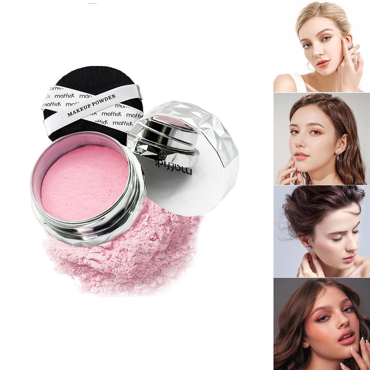 

MAFFICK Feather-Light Pink Setting Powder: Oil-Control, Long-Lasting, Sweat-Proof, No Transfer, Natural Finish. 9g