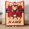 Custom Name Iron Man Tony Stark'S Armor Party Blanket For Couch Bed Plush Cozy Fuzzy Blanket Super Soft Warm Blankets For Fall And Winter 0916273