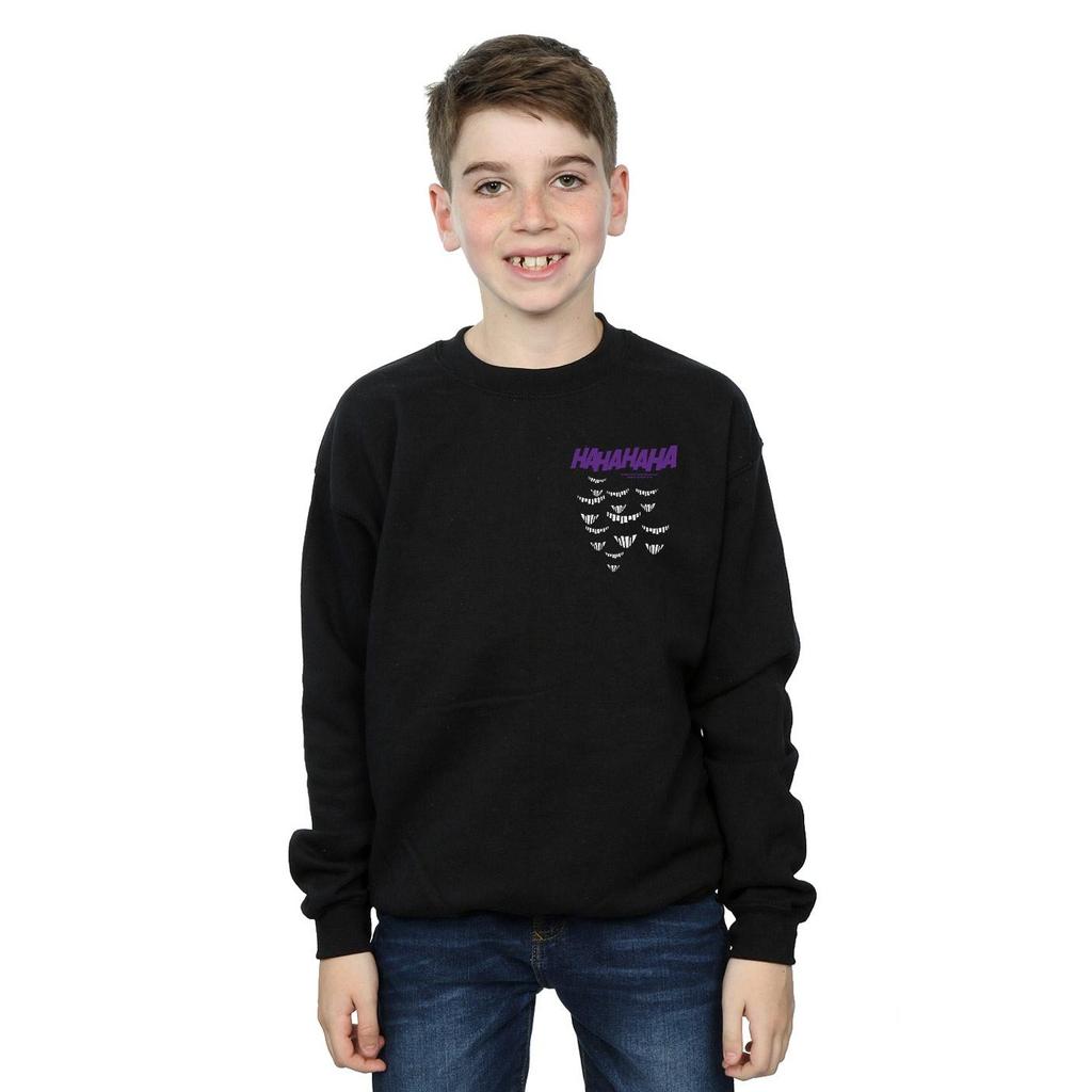 DC Comics Boys Batman Joker Smile Breast Print Sweatshirt