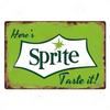 Carbonated Soda Drinks Tin Sign Shabby Vintage Decorative Plaque Wall Decor Bar Home Decor Iron Plate Painting Poster Art Sig