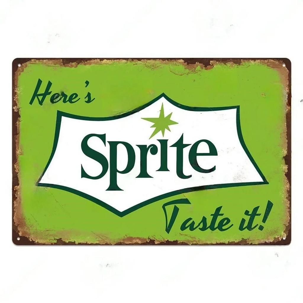 Carbonated Soda Drinks Tin Sign Shabby Vintage Decorative Plaque Wall Decor Bar Home Decor Iron Plate Painting Poster Art Sig