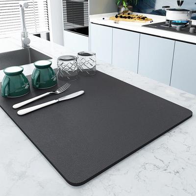 Nordic Minimalist Heat-Resistant Non-Slip Solid Color Tech Cloth Kitchen Drain Mat
