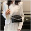 IELGY All-Match Diamond Chain Shoulder Bag Fashion Simple Cross-Body Small Square Bag