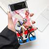 Phone Case For Samsung Galaxy Z Flip 3 4 5 Hard Folding Clear PC Bumper Mountain Bike Cycling Art For Samsung Z Flip 6 Cover