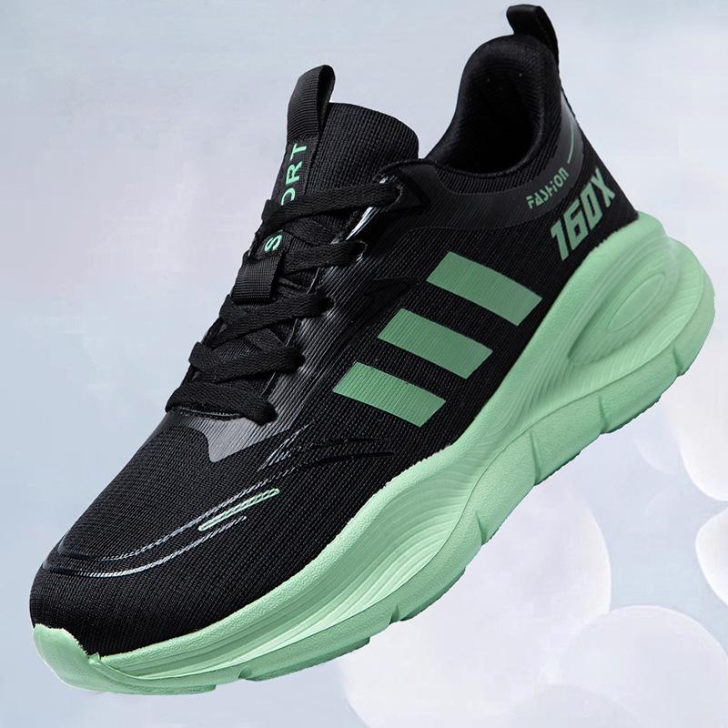Large Size Men's Shoes Spring and Autumn Trendy Breathable Couple's Sports Shoes Casual Versatile Light and Comfortable Mesh Student Shoes