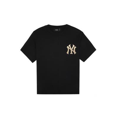 MLB New York Yankees T Shirts Unisex Black Crew Neck Moderate Straight Fit 3ATSO0143-50BKS