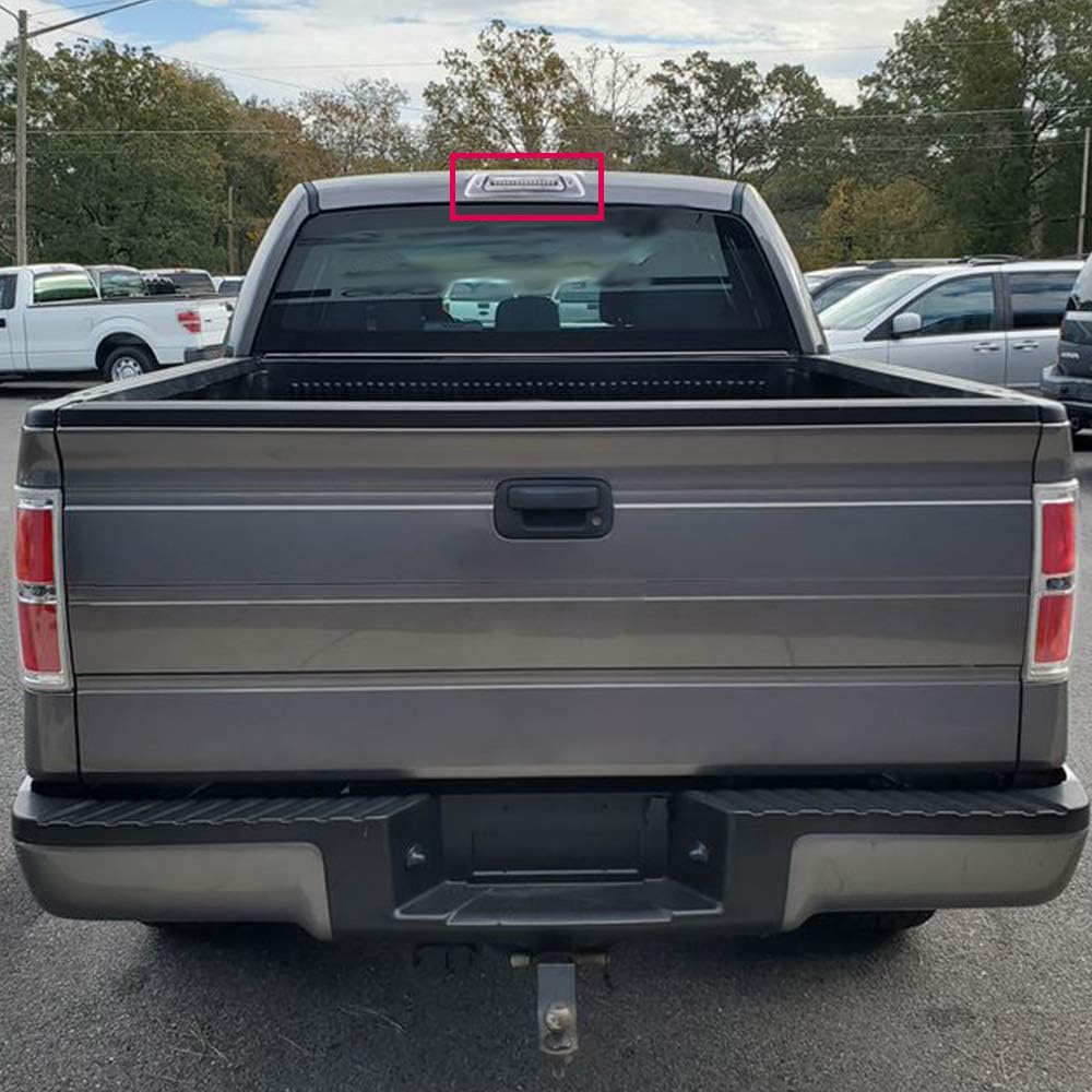 GRAND ORANGE LED 3rd Third Brake Light Compatible With 2009-2014 Ford F150 High Mount Rear Brake Stop Light Cargo Lamp Chrome Housing Clear Lens