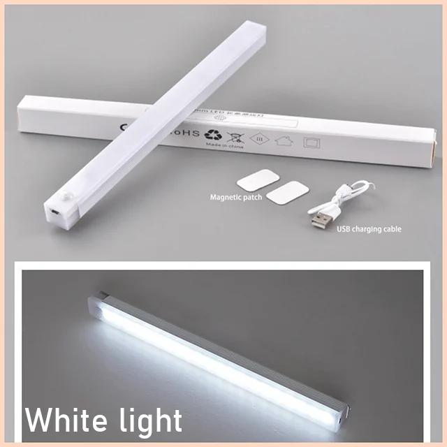USB Rechargeable LED Cabinet Light with Motion Sensor - Portable Bar Night Light for Kitchen Bedside Wardrobe Closet Induction