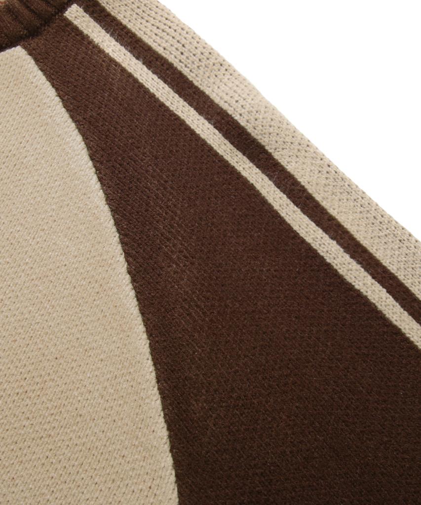 TRILLION Washable Raglan Hairy Graphic Track Knit_Beige