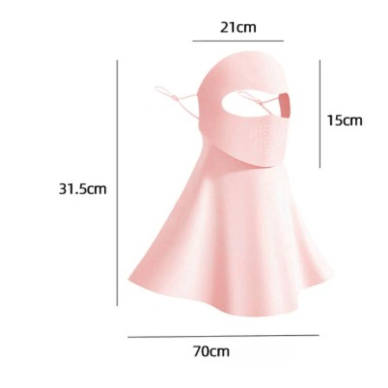

Summer neck and sun protection mask, breathable ice silk mask driving mask UV resistant riding mask men s and women s mask розовый