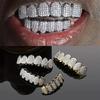 Bling Cubic Zircon Hip Hop Teeth Grillz For Unisex Top Bottom Mouth Removable Dental  Cosply Teeth Jewelry