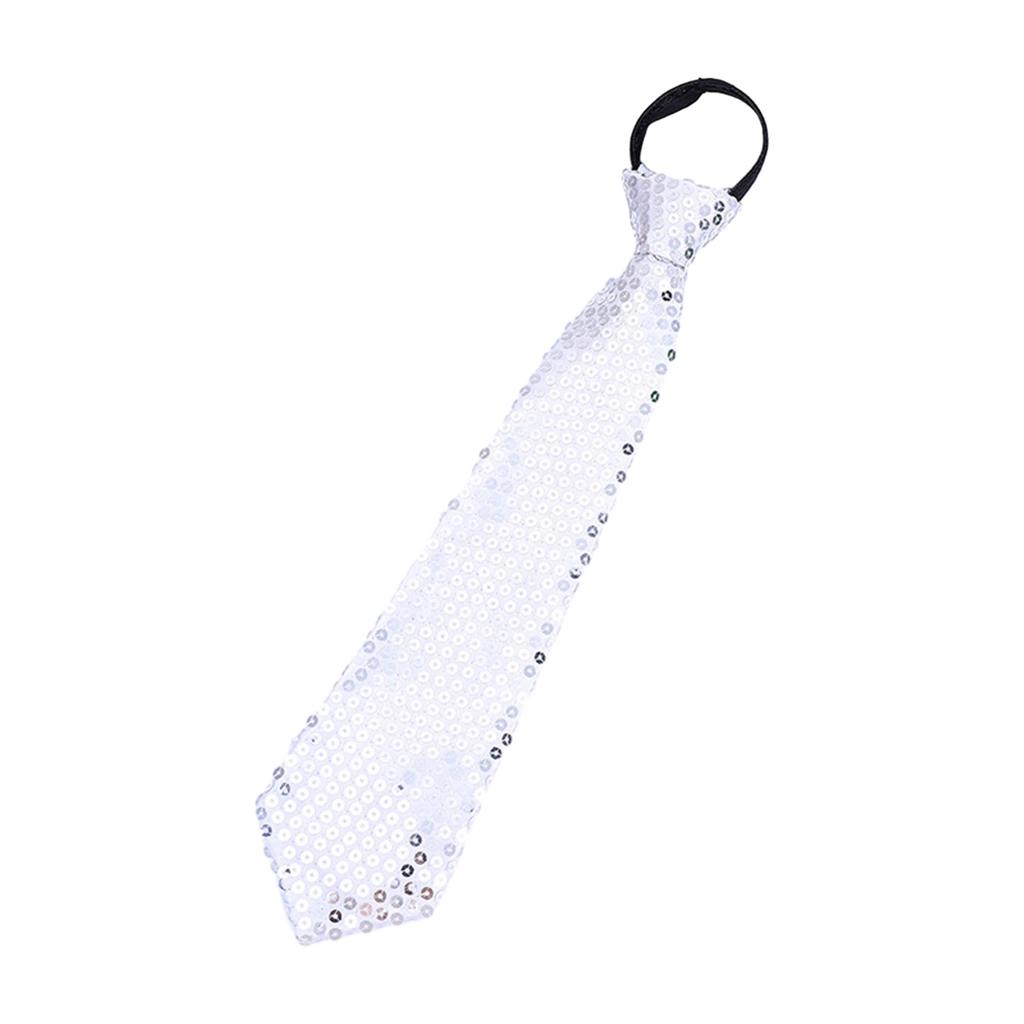 Λαμπερές Παγιέτες Γραβάτα Σκηνής Γκλίτερ Παγιέτα Ρυθμιζόμενη Γραβάτα με Φερμουάρ Προδεμένη Αξεσουάρ Μόδας για τον Λαιμό