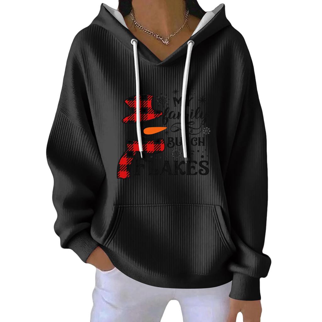 Women's Fashion Casual Christmas Angel Print Pullover Long-Sleeve Sweatshirt