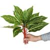 13 Leaf Fake Green Plant Leaves Elegant Simulated Plants  Outdoor Garden Decor