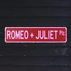 ROMEO" Metal Firewood - 25.81 X 103.23 cm, Waterproof and Dustproof Wall Art for Home, Bar, Caf?, and Party Decor | Red and White Distressed Finish, M