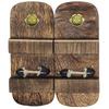 Geta with Two Patterned Paulownia for Men Brown [KYOETSU] (Japanese Clogs) Teeth, Straps, Base, (27.0cm, 3)