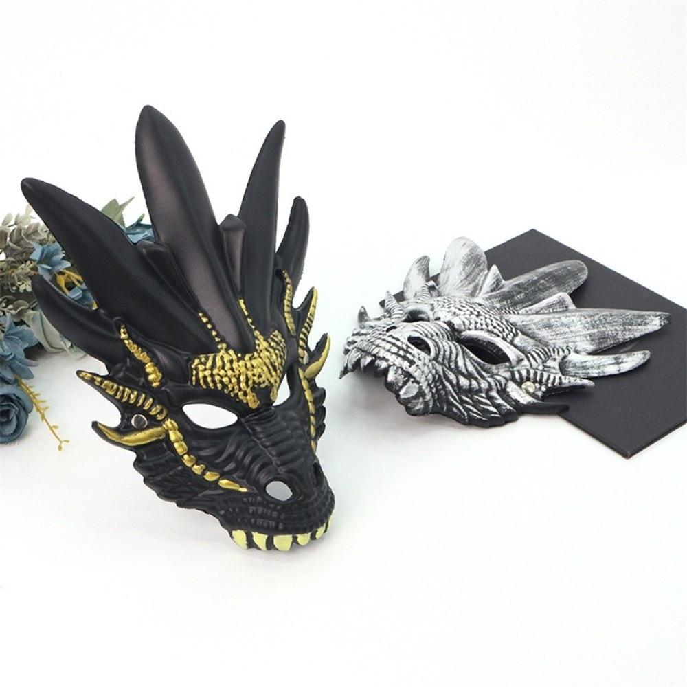 Full Face Halloween Mask Animal Masquerade Mask Punk Dragon Head Mask  Women