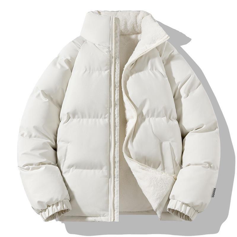Men's Lamb Wool Velvet Padded Winter Coat - High Street Fashion, Loose-Fit, Warm Cotton Jacket