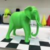Stampa 3D Simulazione Elefante Giocattolo Statua Scena Creativa Giardino Piccolo Ornamento Artigianato Animale Elefante Ufficio Scrivania Decorazione Regalo