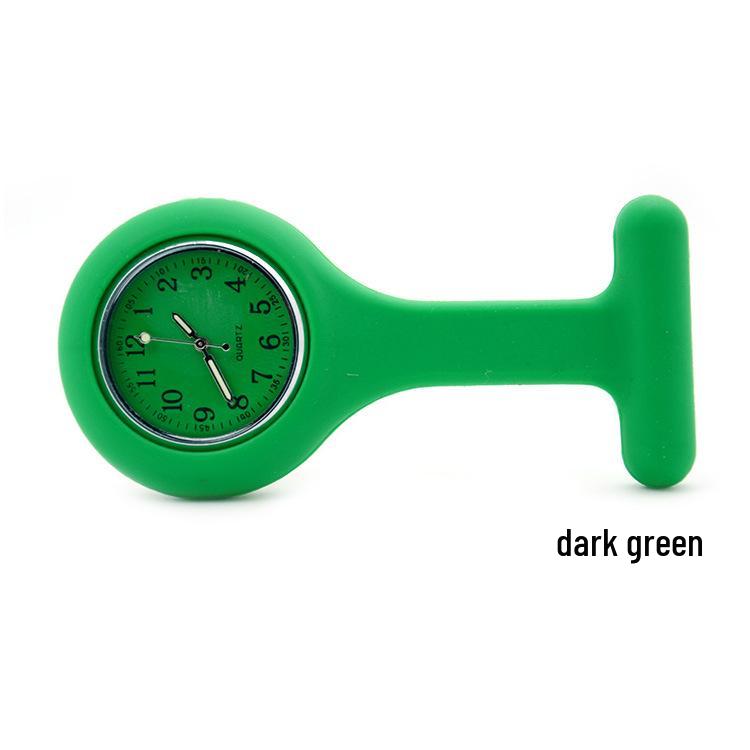 Luminous Silicone Nurse Pendant Watch with Color Dial for Hospital Use