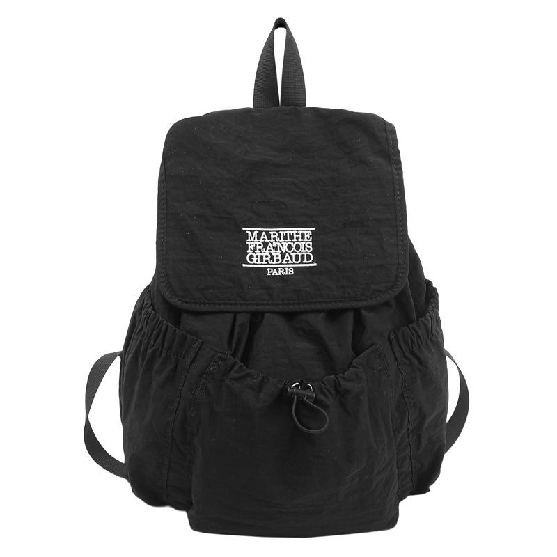 Backpack Leisure Large Capacity Nylon Lightweight Travel Student Versatile Niche New School Bag Drawstring Backpack