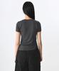 MUSINSA STANDARD WOMAN Women'S Tencel Side Luchid T-Shirt [Dark Grey]