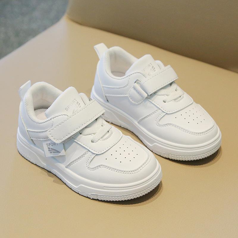 Kids Spring Autumn Breathable Sports Shoes Soft Sole Casual Sneakers Unisex Baby White Shoes Lightweight Comfortable Walking Shoes