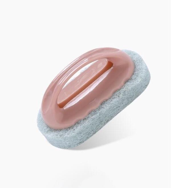 Handles Sponge Brush Blue Soft Magic Sponge Eraser Cleaning Bathtub Ceramic Tile Cleaner Kitchen Tool Bathroom Tile Brush with Handle Bathtub Brush