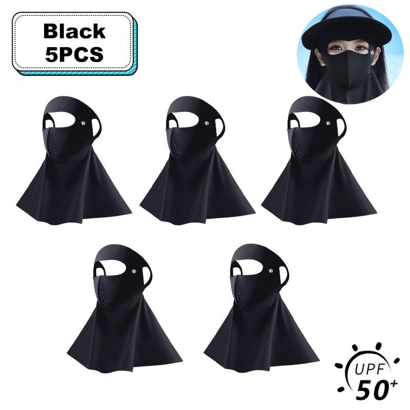 Ice Silk Sun Protection Mask with UPF50+ for Ultimate UV Block 3D Anti UV Neck Scarf Summer Cooling Face Cover for Women Men